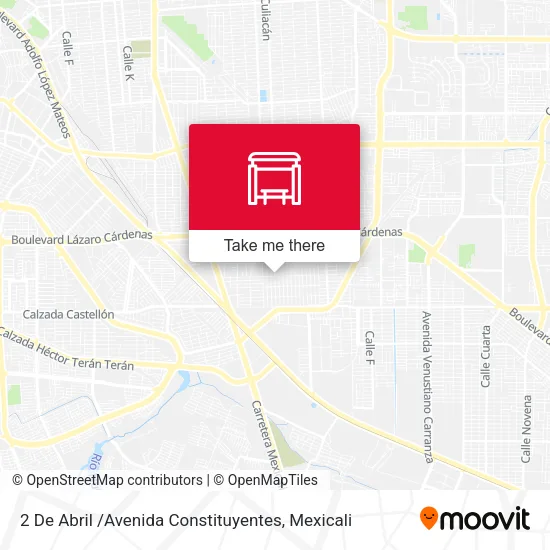 Mapa de 2 De Abril /Avenida Constituyentes
