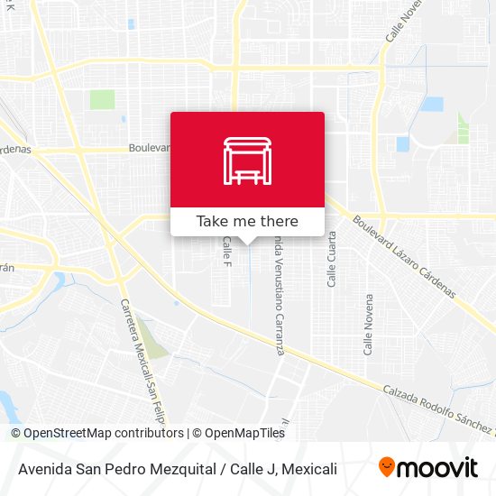 Avenida San Pedro Mezquital / Calle J map