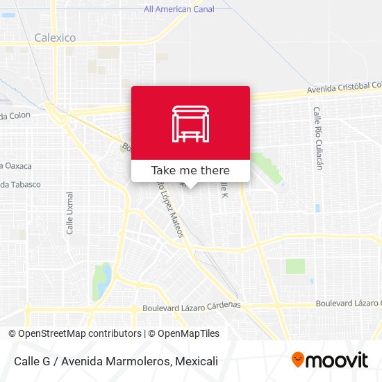 Calle G / Avenida Marmoleros map