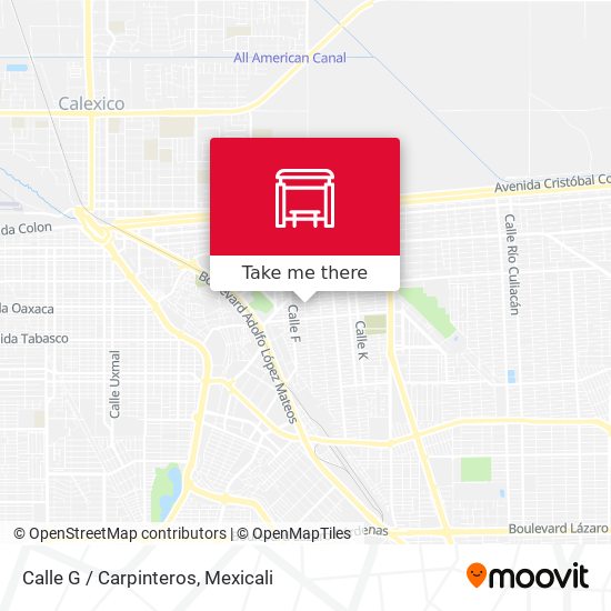 Calle G / Carpinteros map