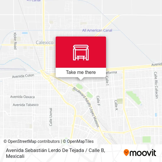 Mapa de Avenida Sebastián Lerdo De Tejada / Calle B