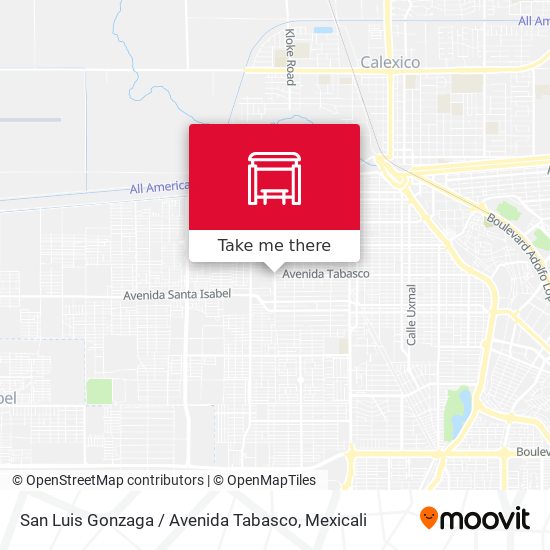 Mapa de San Luis Gonzaga / Avenida Tabasco