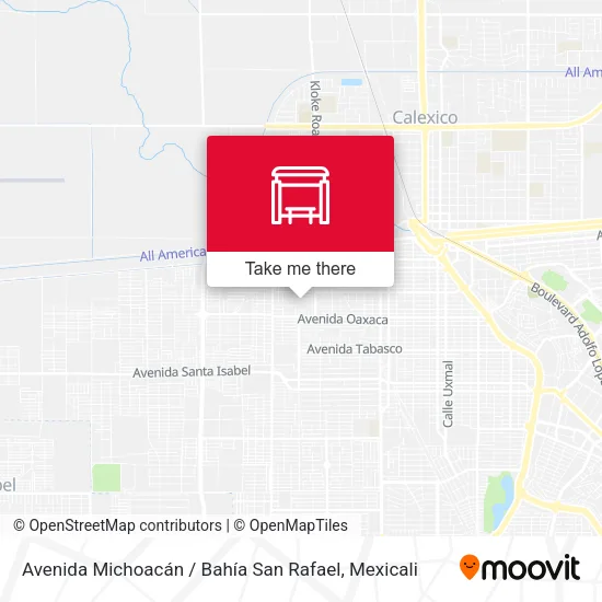 Mapa de Avenida Michoacán / Bahía San Rafael