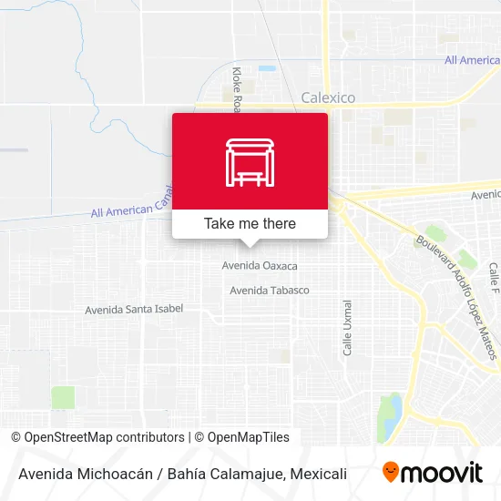 Mapa de Avenida Michoacán / Bahía Calamajue