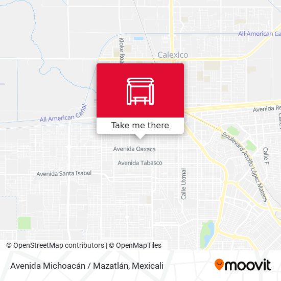 Avenida Michoacán / Mazatlán map