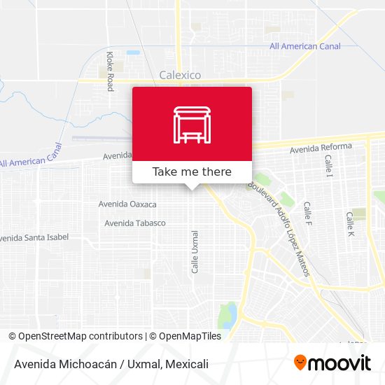 Avenida Michoacán / Uxmal map