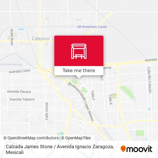 Calzada James Stone / Avenida Ignacio Zaragoza map