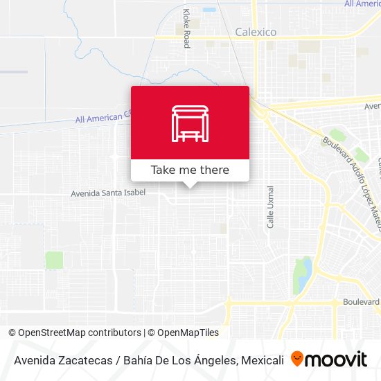 Avenida Zacatecas / Bahía De Los Ángeles map