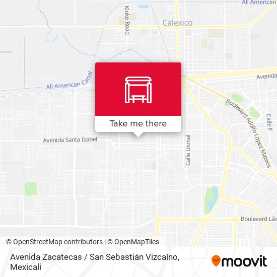 Mapa de Avenida Zacatecas / San Sebastián Vizcaíno