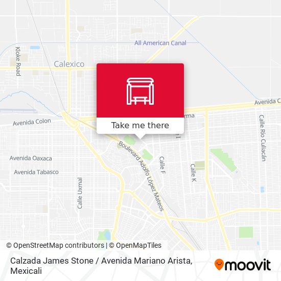 Calzada James Stone / Avenida Mariano Arista map
