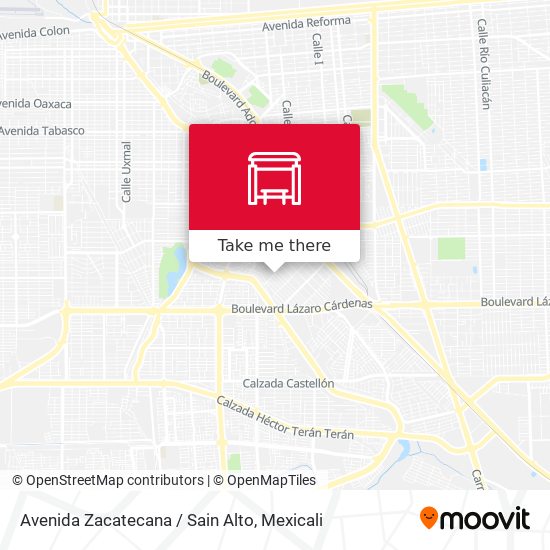 Avenida Zacatecana / Sain Alto map