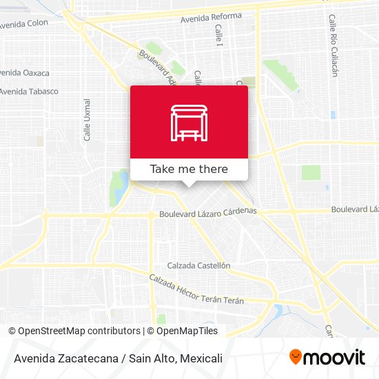 Avenida Zacatecana / Sain Alto map