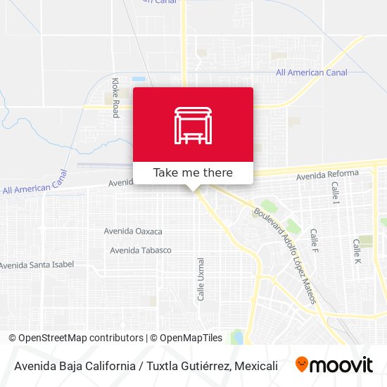 Avenida Baja California / Tuxtla Gutiérrez map