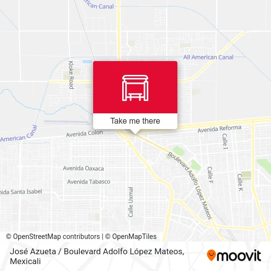 Mapa de José Azueta / Boulevard Adolfo López Mateos