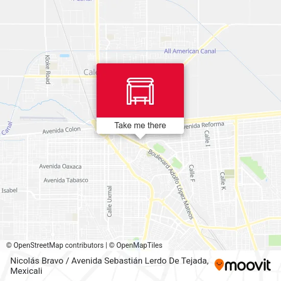 Mapa de Nicolás Bravo / Avenida Sebastián Lerdo De Tejada