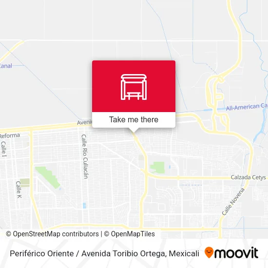 Mapa de Periférico Oriente / Avenida Toribio Ortega