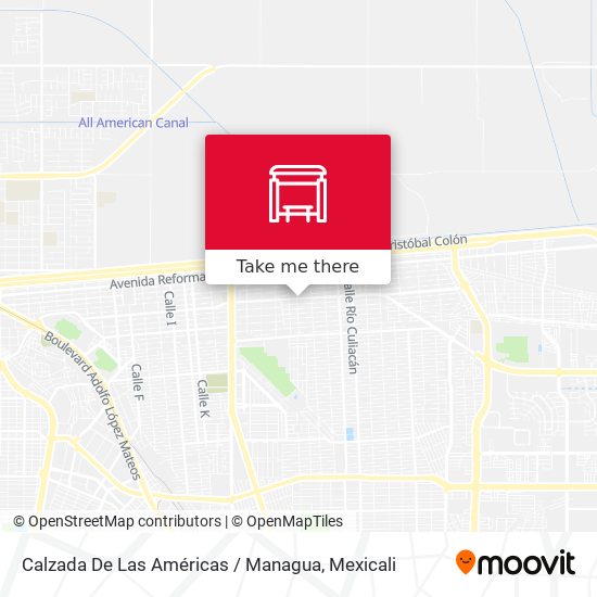 Calzada De Las Américas / Managua map