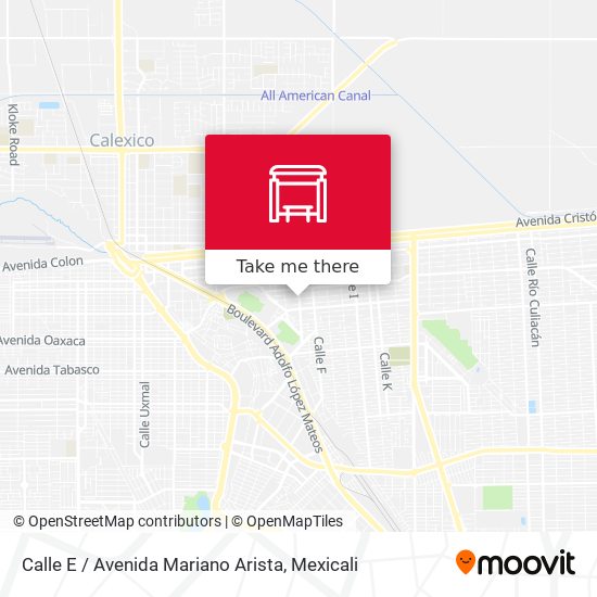 Mapa de Calle E / Avenida Mariano Arista