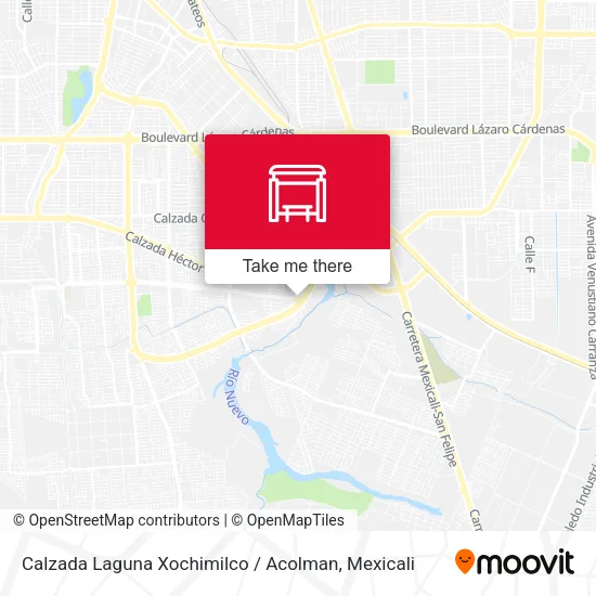 Mapa de Calzada Laguna Xochimilco / Acolman