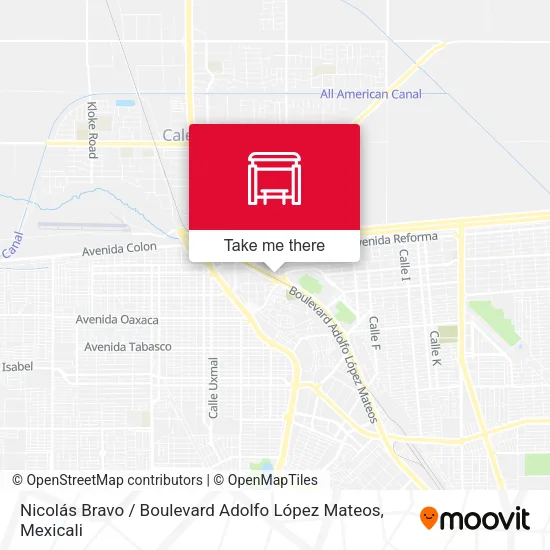 Mapa de Nicolás Bravo / Boulevard Adolfo López Mateos