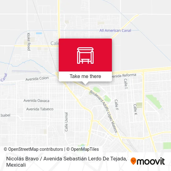 Mapa de Nicolás Bravo / Avenida Sebastián Lerdo De Tejada