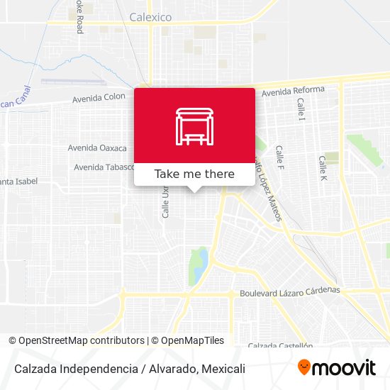 Calzada Independencia / Alvarado map