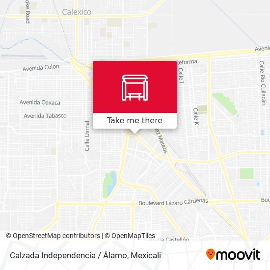 Calzada Independencia / Álamo map