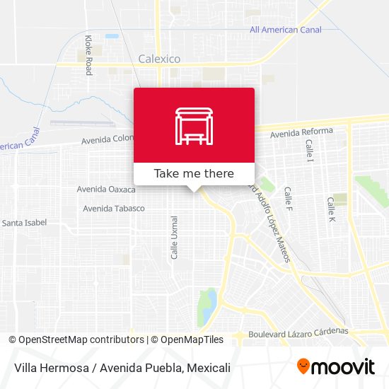 Mapa de Villa Hermosa / Avenida Puebla