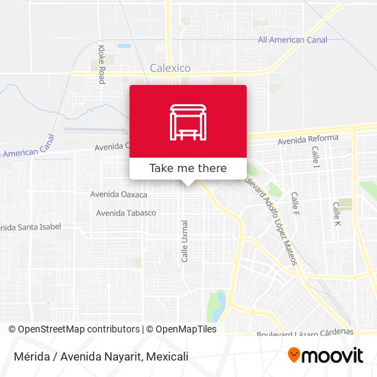 Mapa de Mérida / Avenida Nayarit