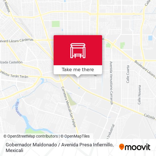 Mapa de Gobernador Maldonado / Avenida Presa Infiernillo