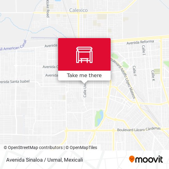 Avenida Sinaloa / Uxmal map