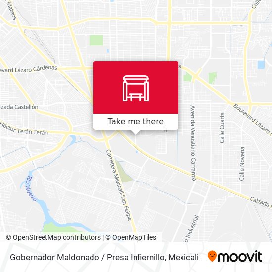 Mapa de Gobernador Maldonado / Presa Infiernillo