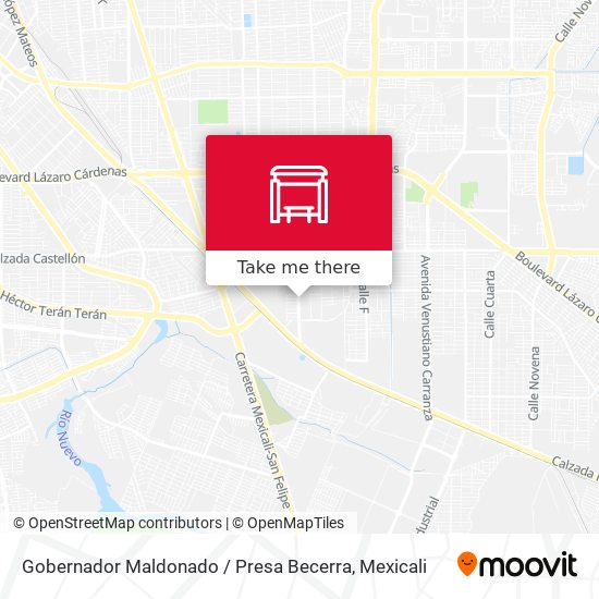 Mapa de Gobernador Maldonado / Presa Becerra