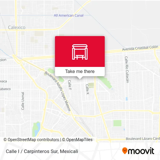 Mapa de Calle I / Carpinteros Sur