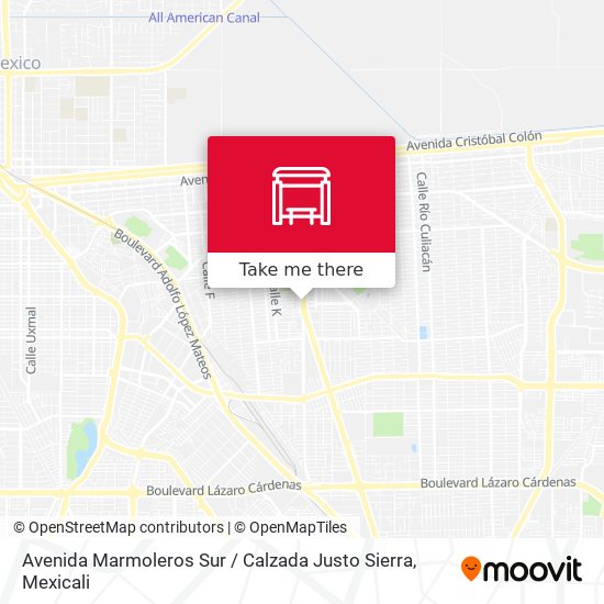 Avenida Marmoleros Sur / Calzada Justo Sierra map