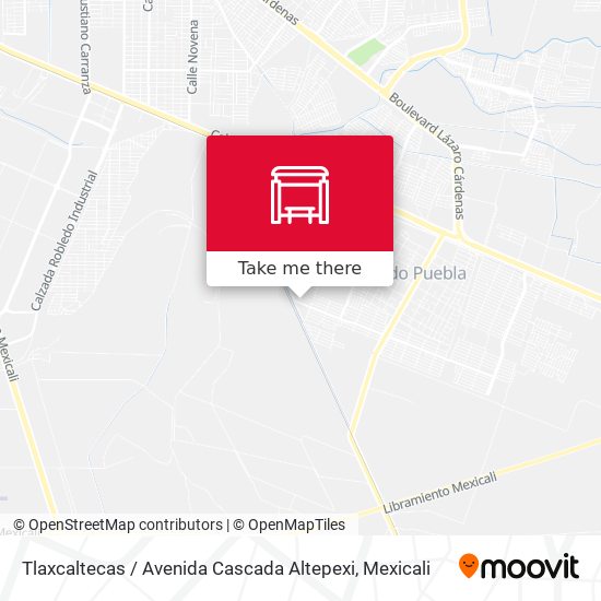 Tlaxcaltecas / Avenida Cascada Altepexi map