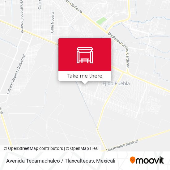 Avenida Tecamachalco / Tlaxcaltecas map