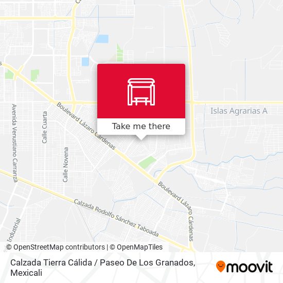 Mapa de Calzada Tierra Cálida / Paseo De Los Granados