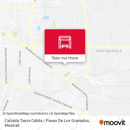 Mapa de Calzada Tierra Cálida / Paseo De Los Granados