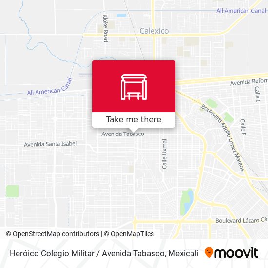 Heróico Colegio Militar / Avenida Tabasco map