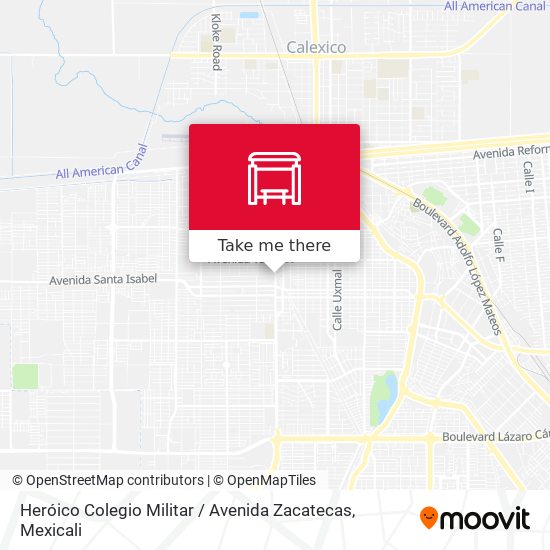 Heróico Colegio Militar / Avenida Zacatecas map