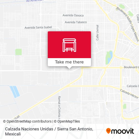 Calzada Naciones Unidas / Sierra San Antonio map