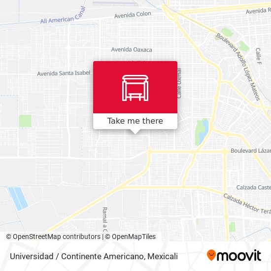 Universidad / Continente Americano map