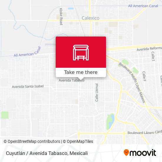 Mapa de Cuyutlán / Avenida Tabasco