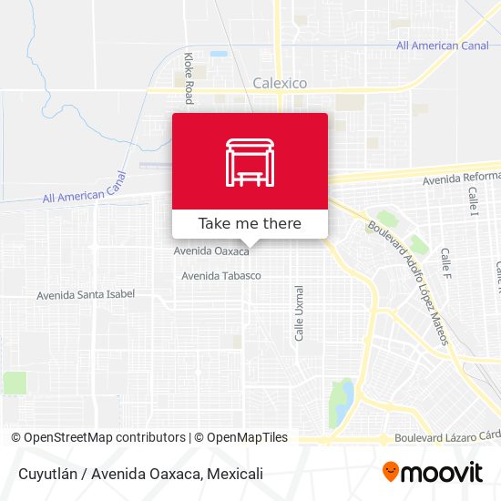Mapa de Cuyutlán / Avenida Oaxaca