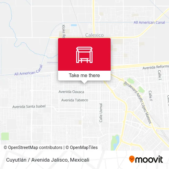 Mapa de Cuyutlán / Avenida Jalisco