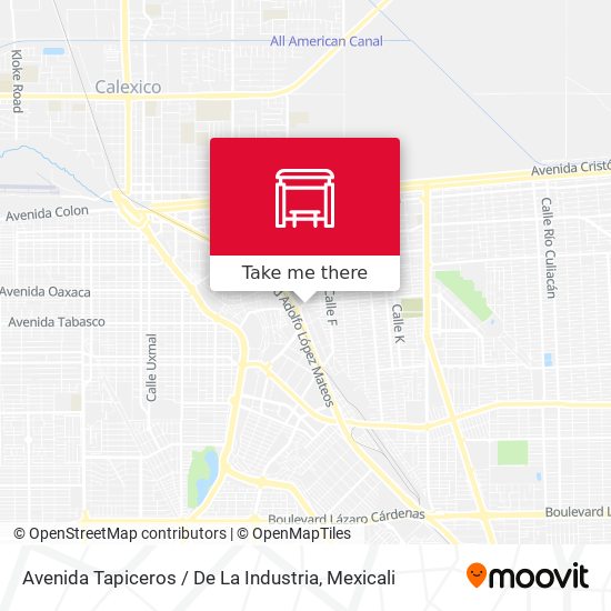 Mapa de Avenida Tapiceros / De La Industria