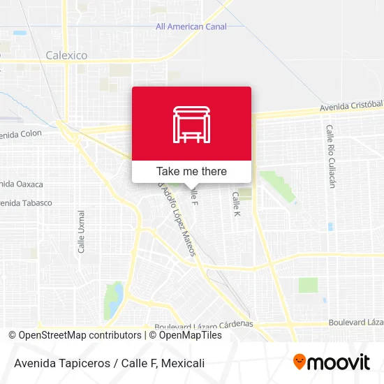 Mapa de Avenida Tapiceros / Calle F