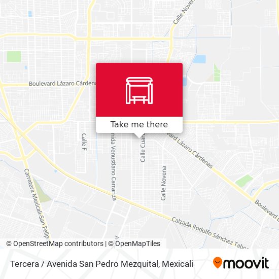 Tercera / Avenida San Pedro Mezquital map