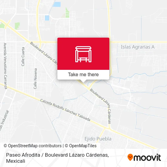 Mapa de Paseo Afrodita / Boulevard Lázaro Cárdenas